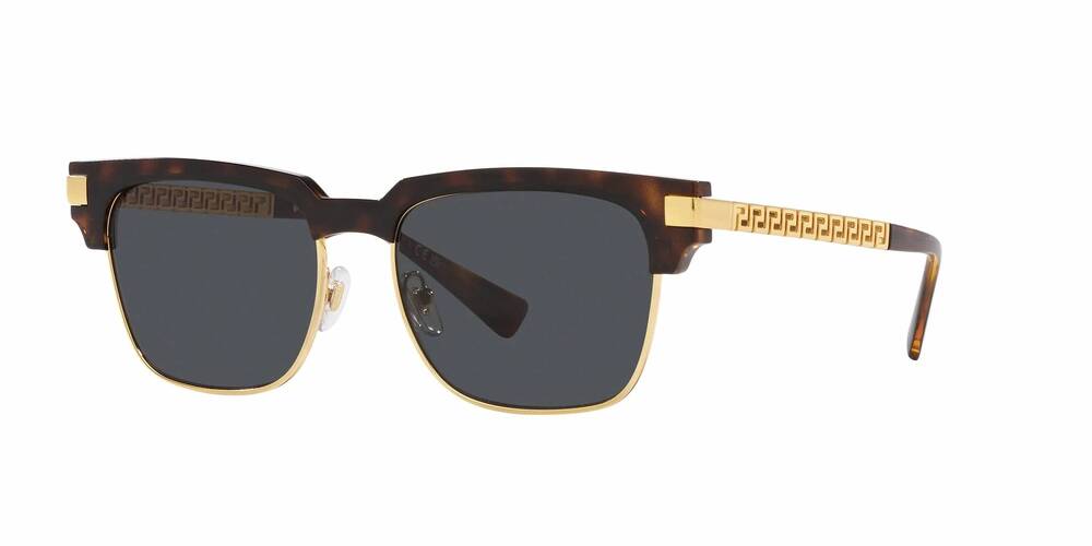 NEW VERSACE men's ve4447 square sunglasses in havana - dark grey